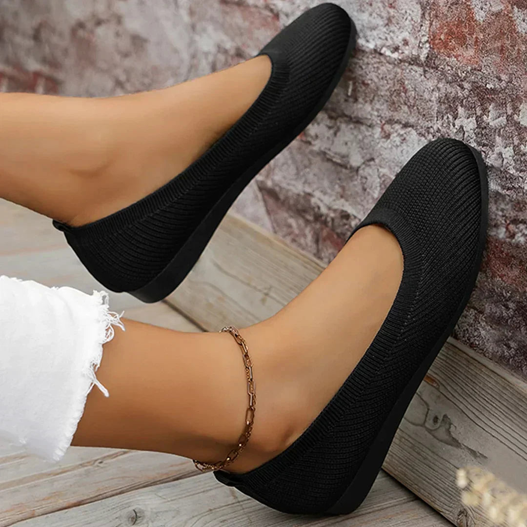 Dámské pletené nazouvací baleríny