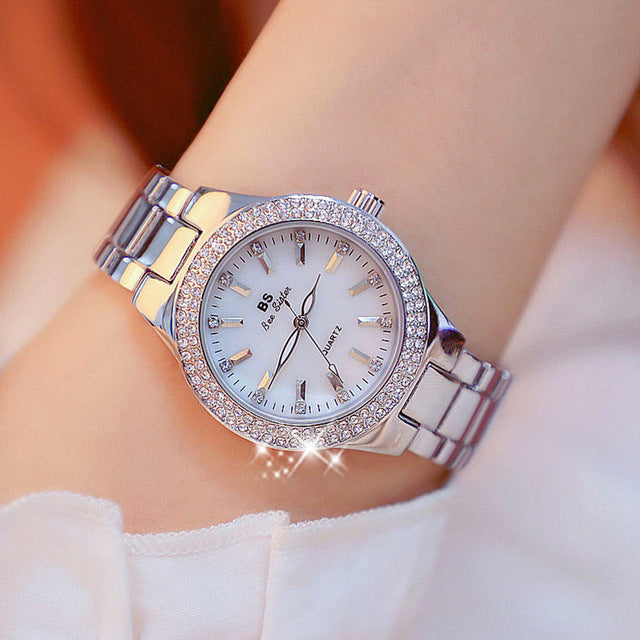Dámské quartzové hodinky z nerezové oceli 32 mm stříbrné