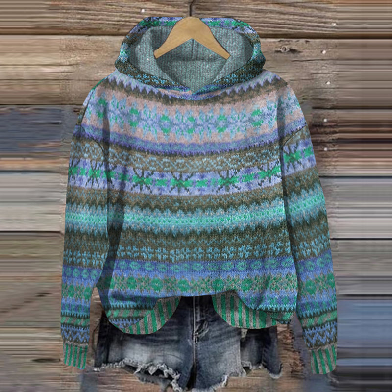 Dámský barevný pletený svetr – pohodlný a hřejivý