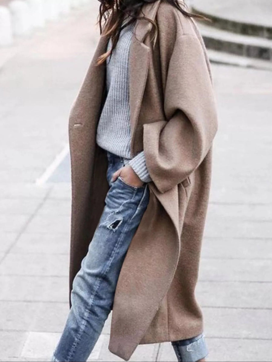 Dámský dlouhý kabát oversize