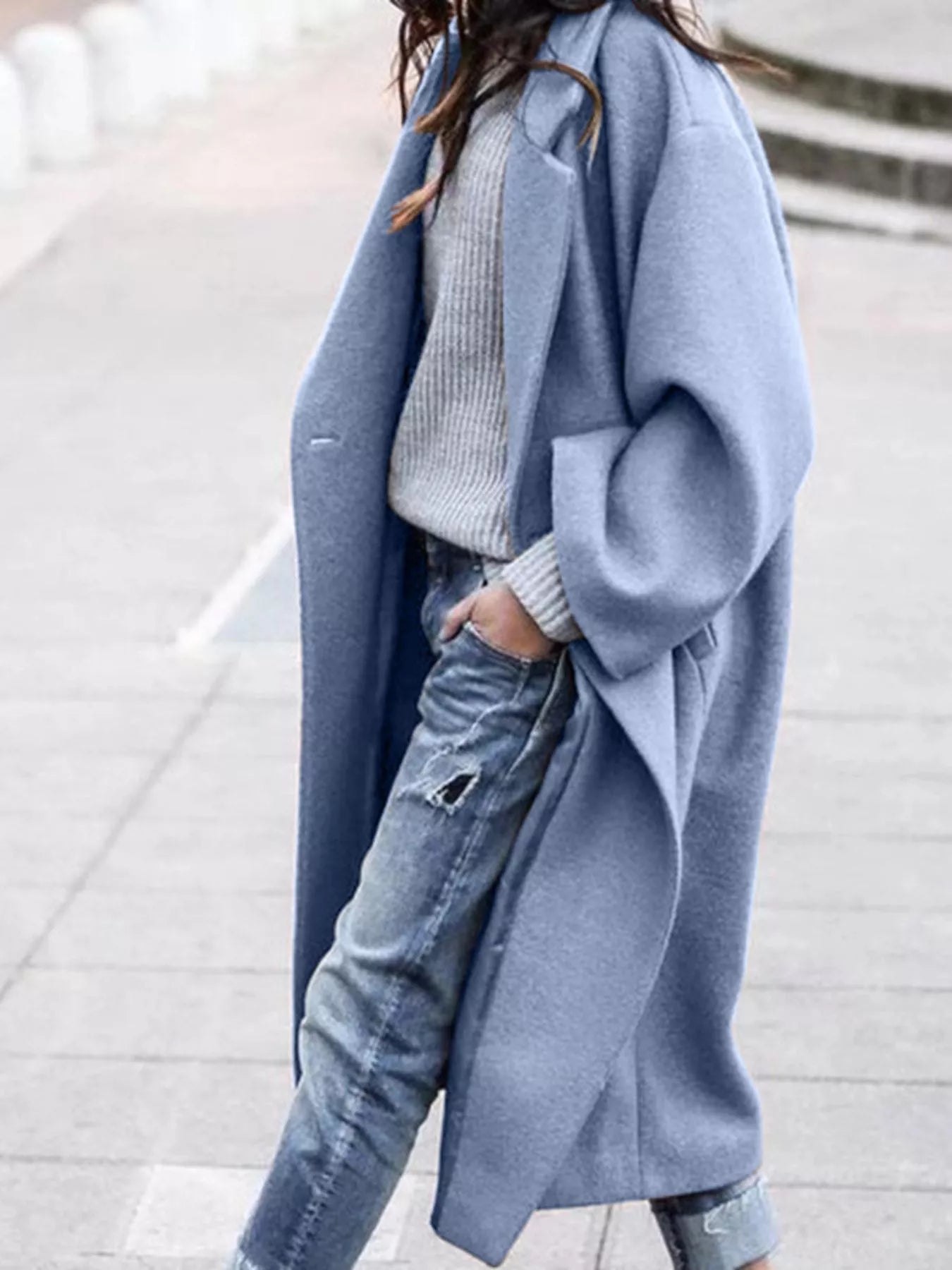 Dámský dlouhý kabát oversize