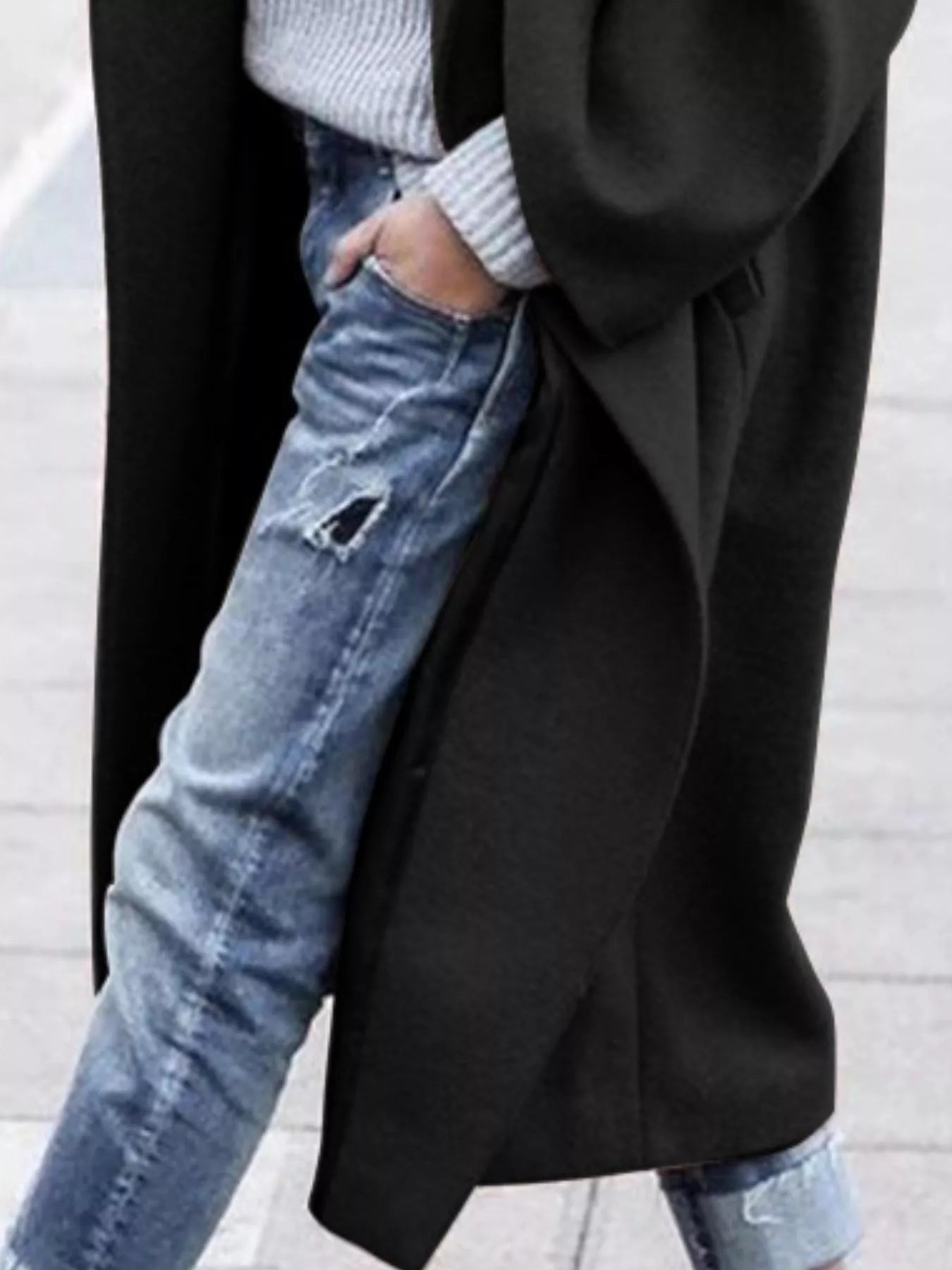 Dámský dlouhý kabát oversize