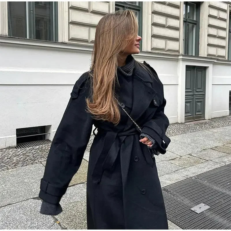 Dámský dvouřadý trenchcoat