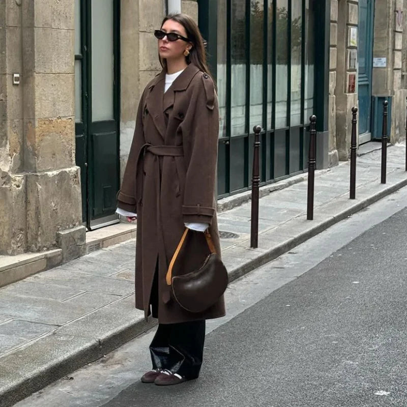Dámský dvouřadý trenchcoat