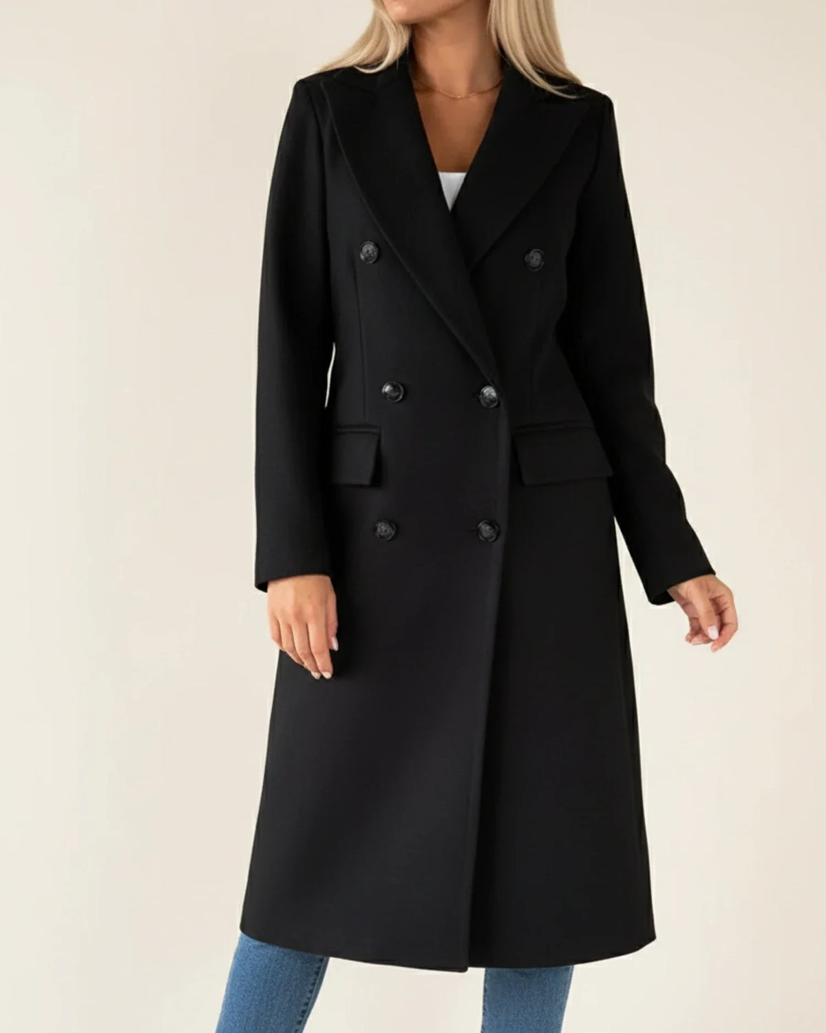 Dámský klasický dlouhý trench coat