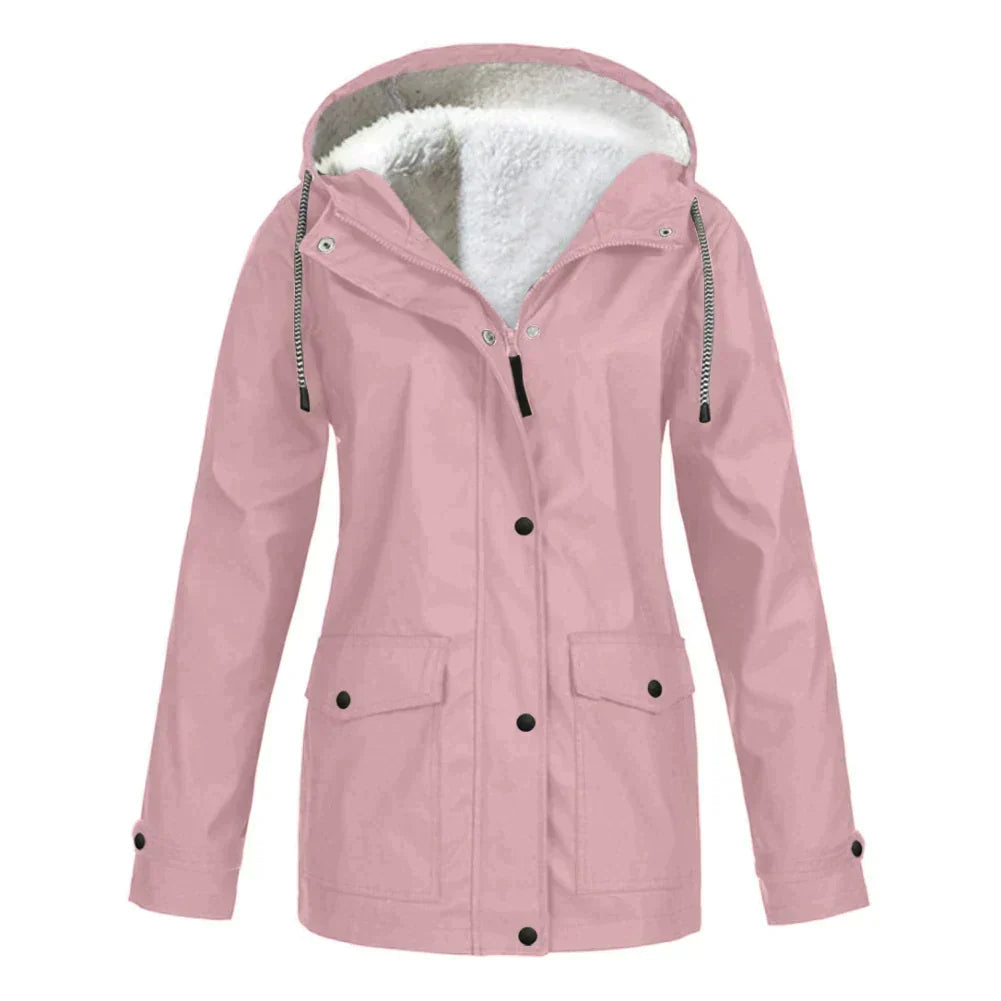 Dámský nepromokavý kabát do deště s kapucí v A-střihu