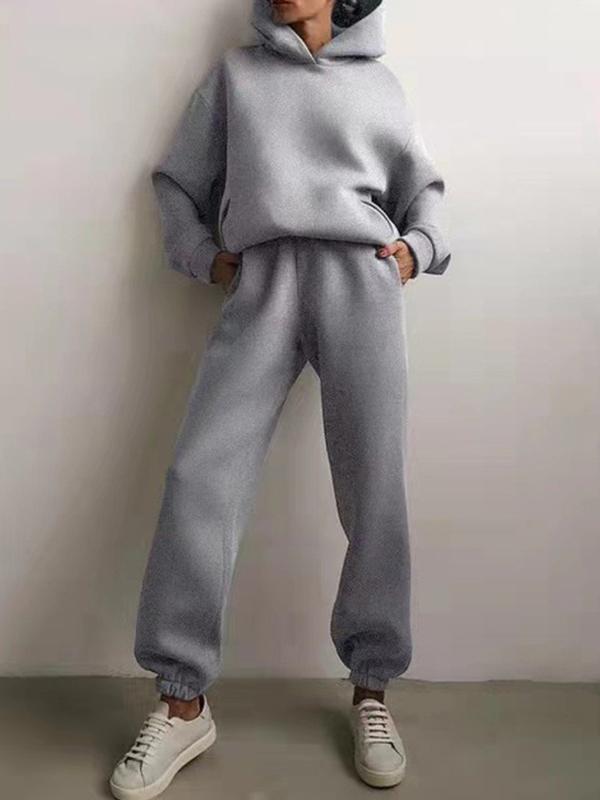 Dámský oversized teplákový set s mikinou s kapucí