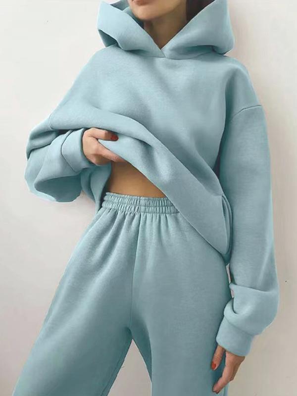 Dámský oversized teplákový set s mikinou s kapucí