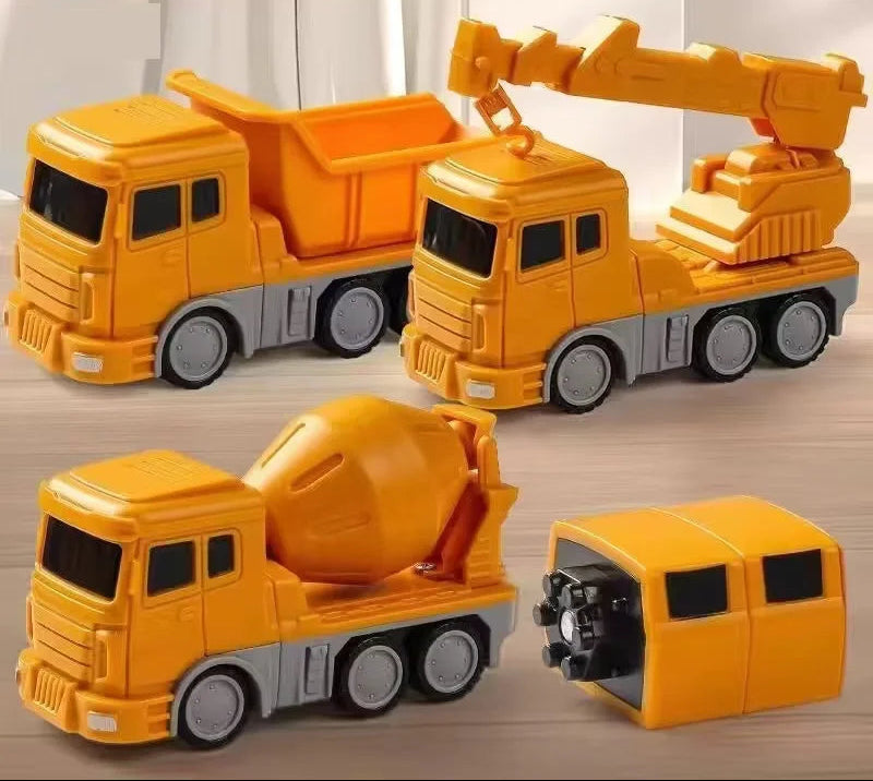 Dětská magnetická stavebnice - transformující se robot a auta, vzdělávací hračka STEM