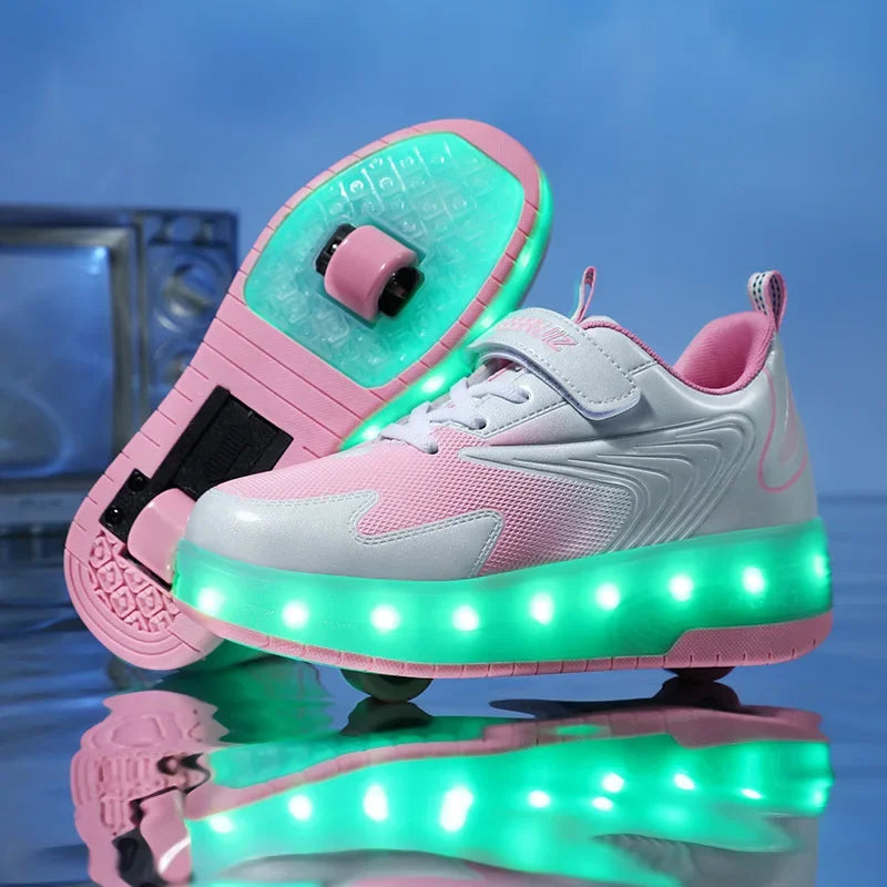 Dětské boty na kolečkách s LED osvětlením