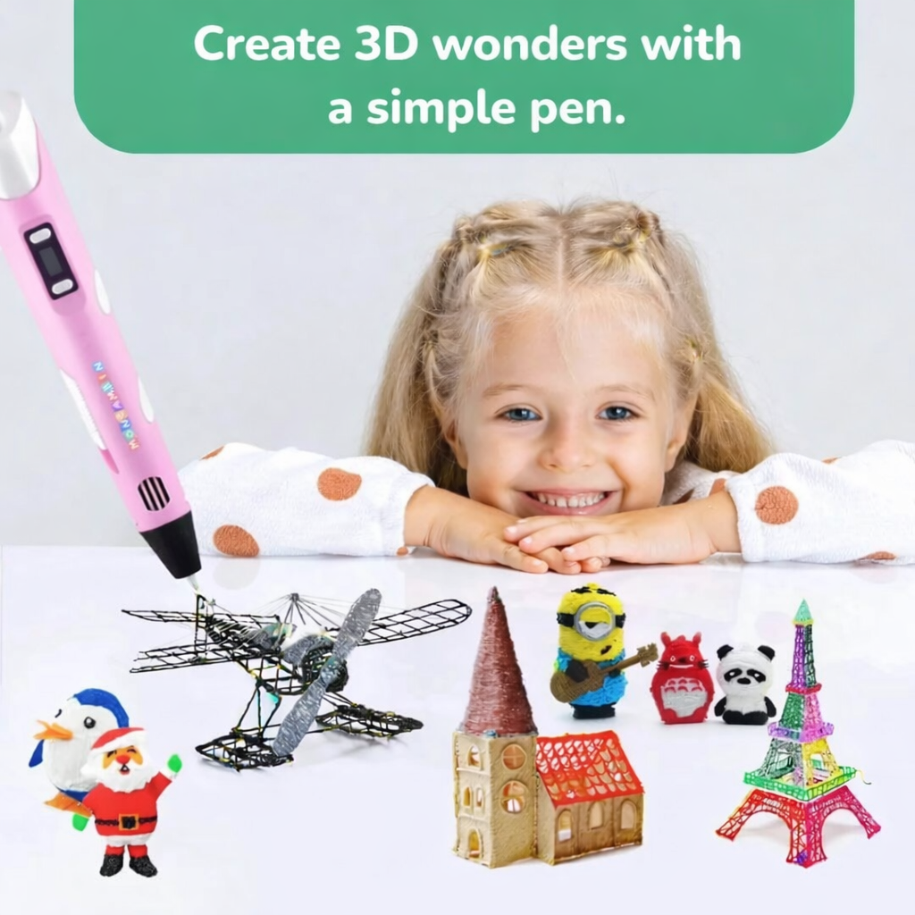 Dětské kreativní 3D pero na kreslení a tisk – edukativní hračka