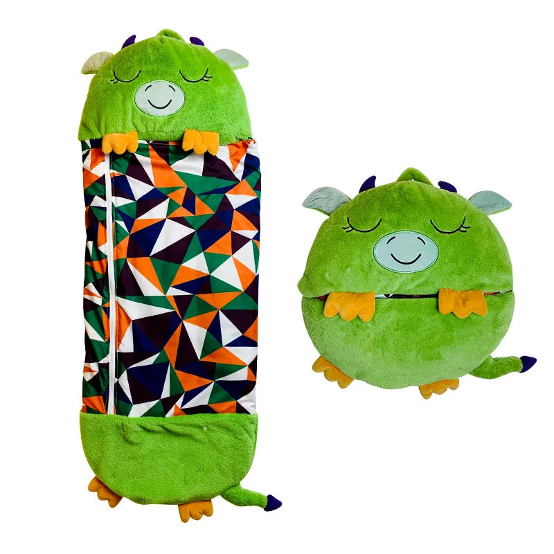 Dětský spací pytel a plyšová hračka v jednom