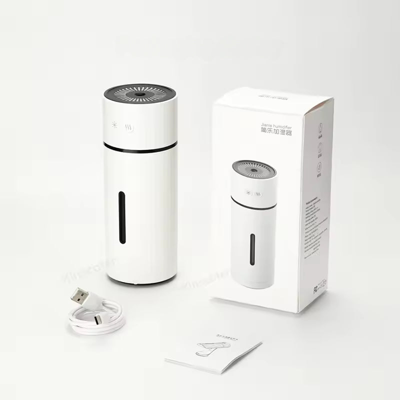 Dobíjecí ultrazvukový cestovní zvlhčovač vzduchu s LED podsvícením