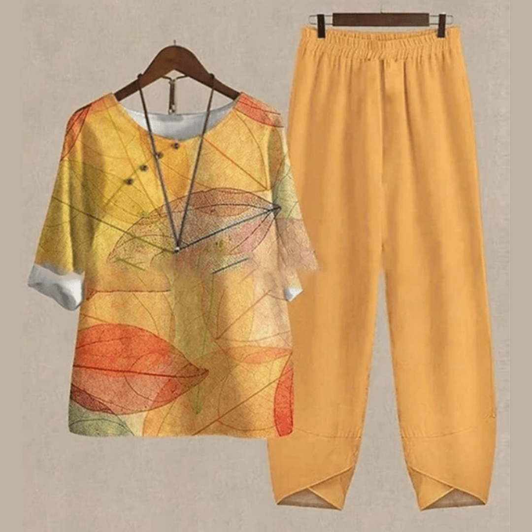 Elegantní dámský set blůzy a kalhot