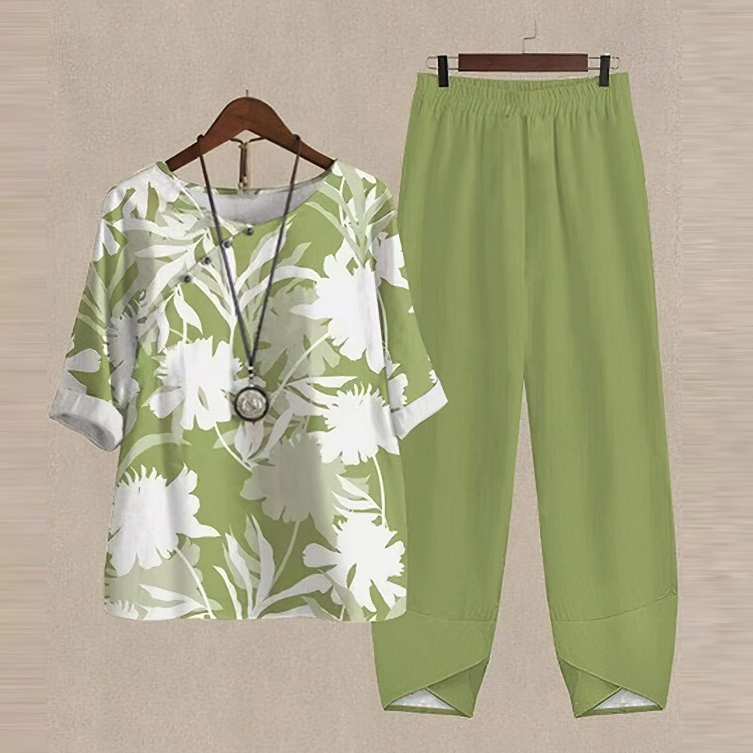 Elegantní dámský set blůzy a kalhot
