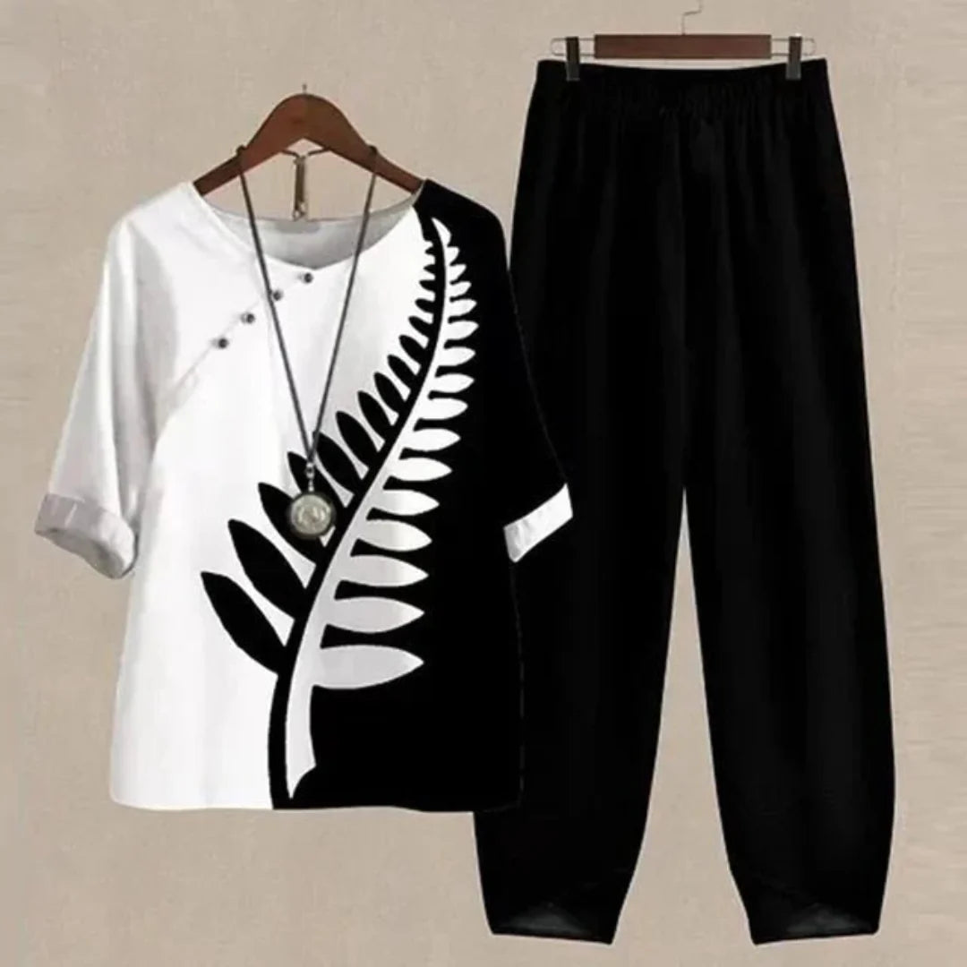 Elegantní dámský set blůzy a kalhot
