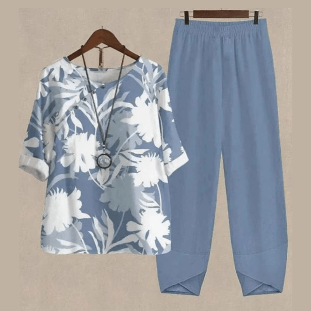 Elegantní dámský set blůzy a kalhot