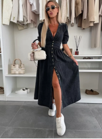 Elegantní džínové šaty – pohodlné a šik