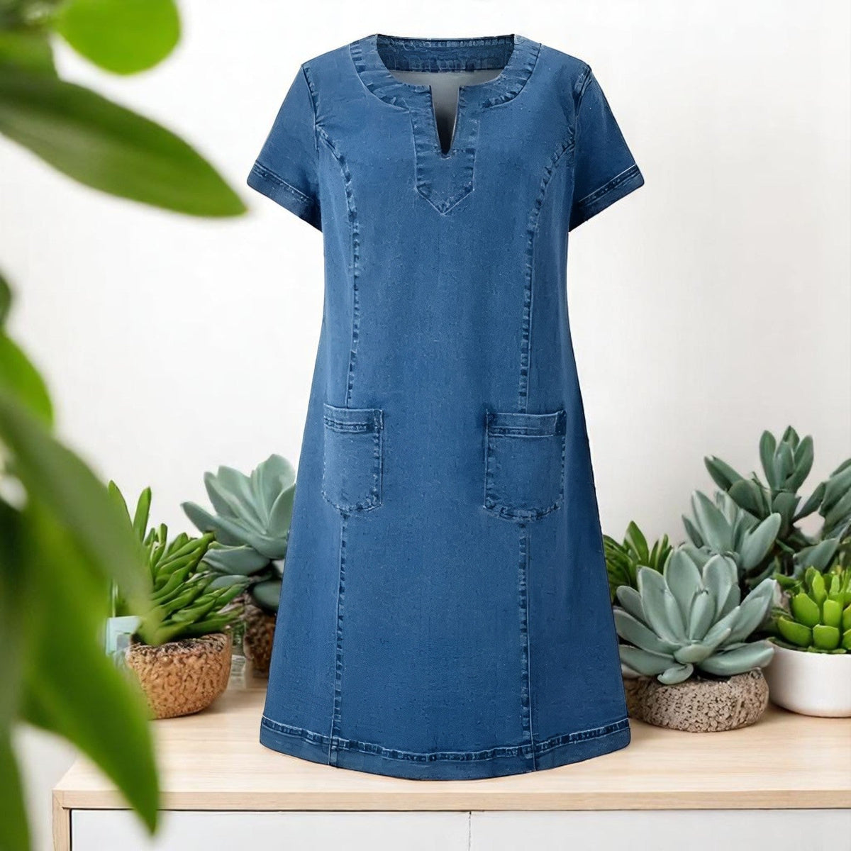 Elegantní midi šaty z měkkého džínsoví pro ležérní styl