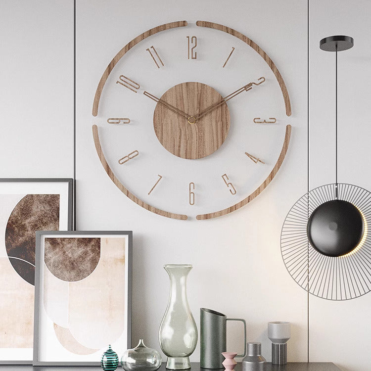 Elegantní skandinávské nástěnné hodiny v jednoduchém a harmonickém designu
