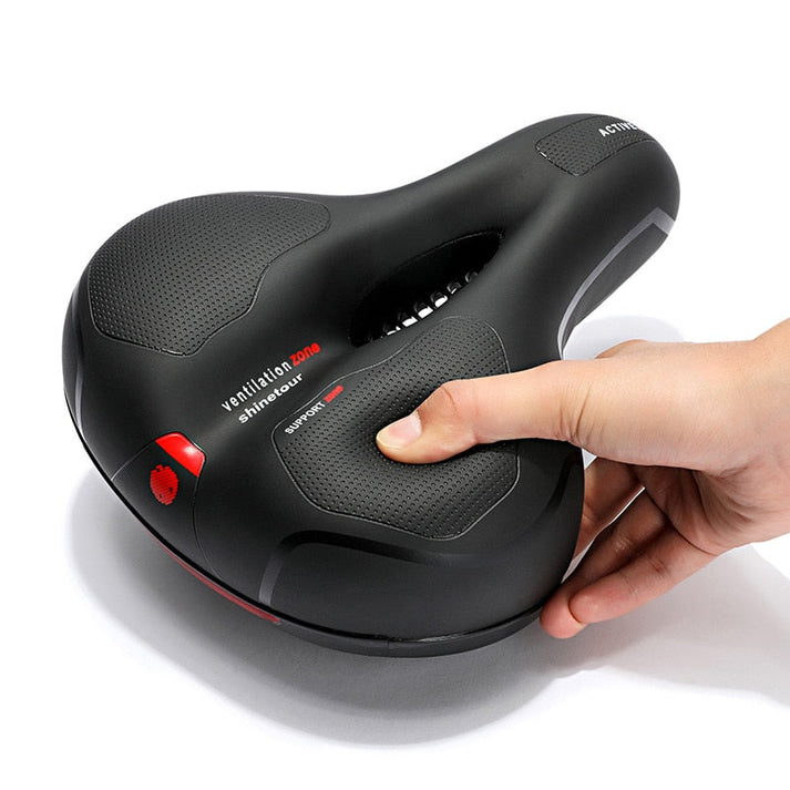 Ergonomické sedlo na kolo s gelovým polstrováním a konstrukcí tlumící nárazy pro pohodlnou jízdu na kole