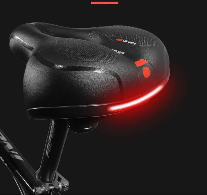 Ergonomické sedlo na kolo s gelovým polstrováním a konstrukcí tlumící nárazy pro pohodlnou jízdu na kole