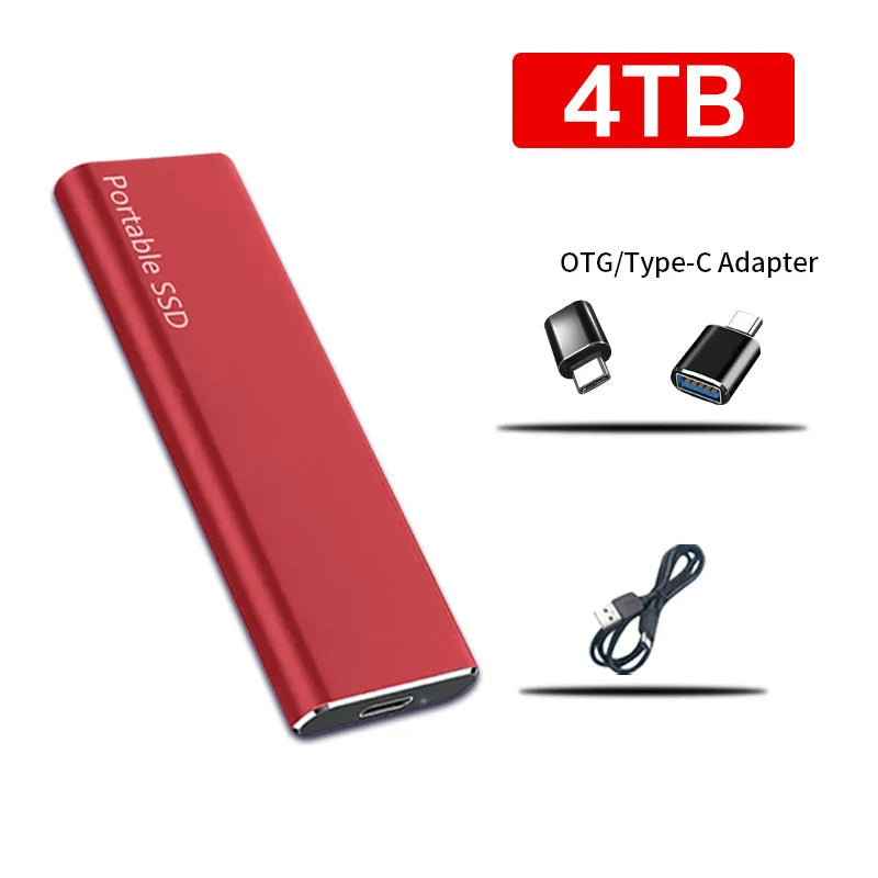 Externí pevný disk 4TB USB-C přenosné datové úložiště
