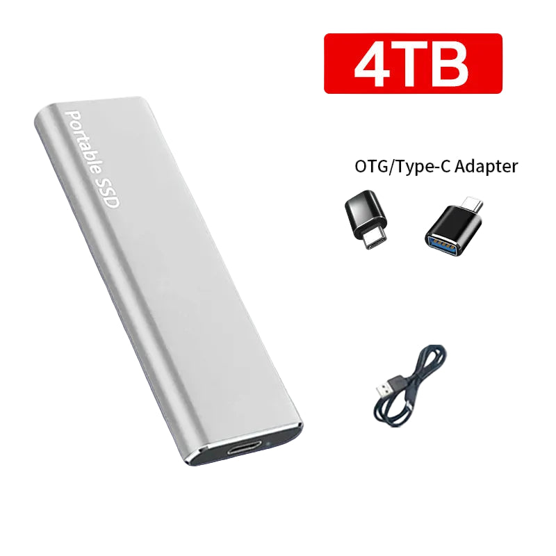 Externí pevný disk 4TB USB-C přenosné datové úložiště