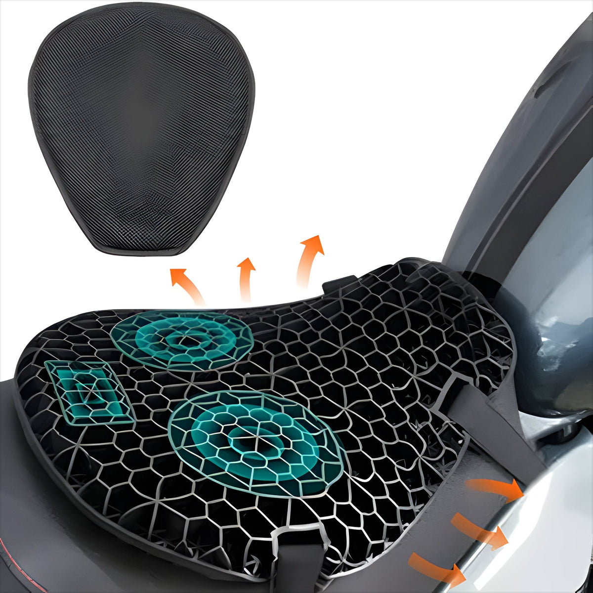 Gelový podsedák na motocykl pro dlouhé cesty, prodyšný design ve tvaru okvětních lístků
