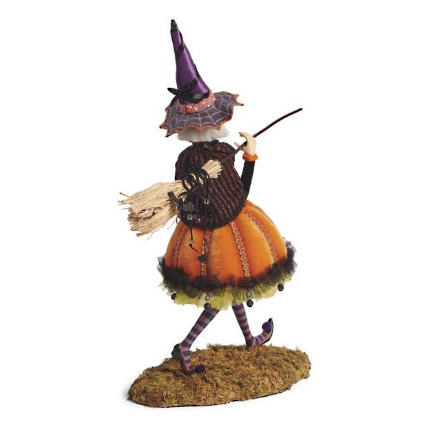 Halloweenská figurka | Ručně vyráběná dekorace čarodějnice | Pryskyřice