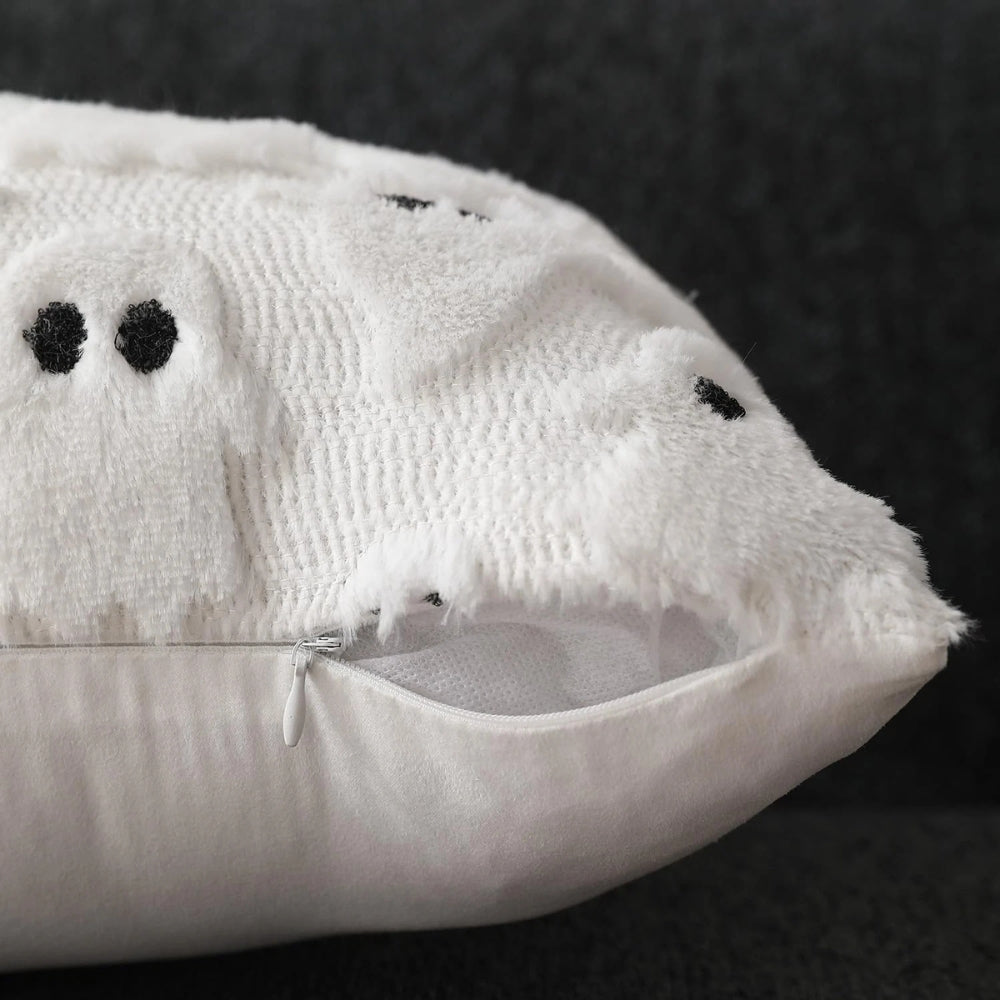 Halloweenský plyšový povlak na polštář se strašidelnými duchy