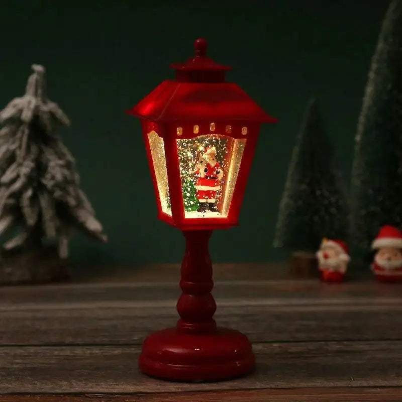 Hrající a svítící vánoční lampa