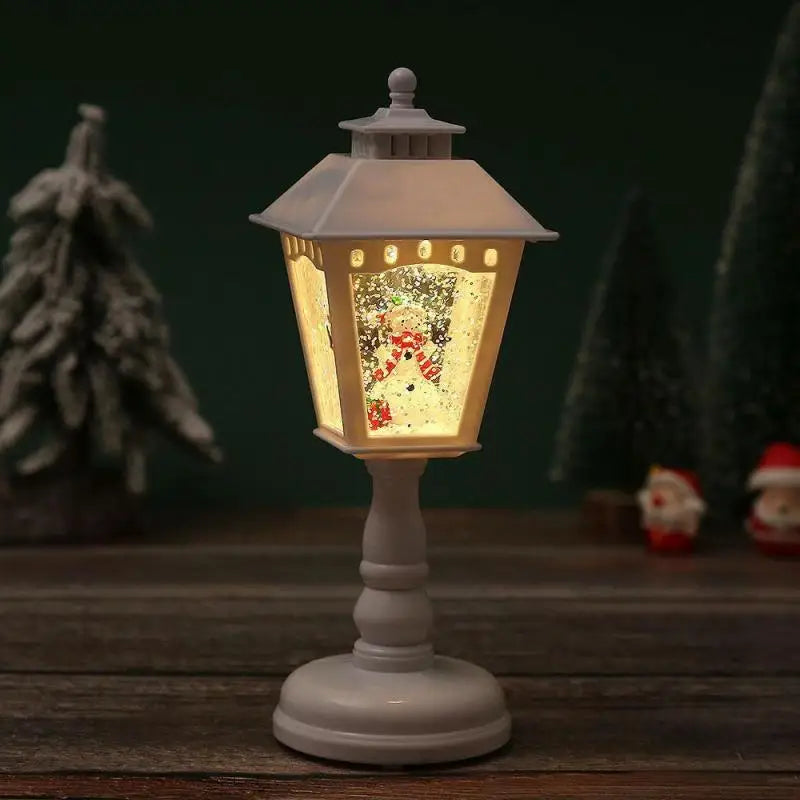 Hrající a svítící vánoční lampa