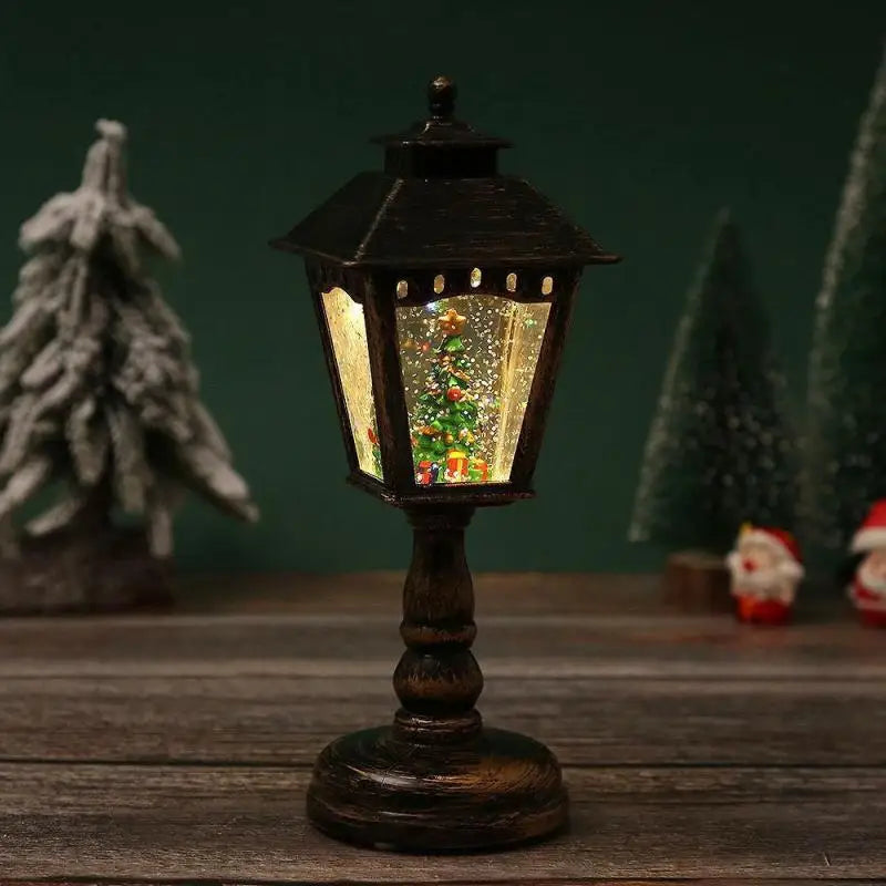Hrající a svítící vánoční lampa