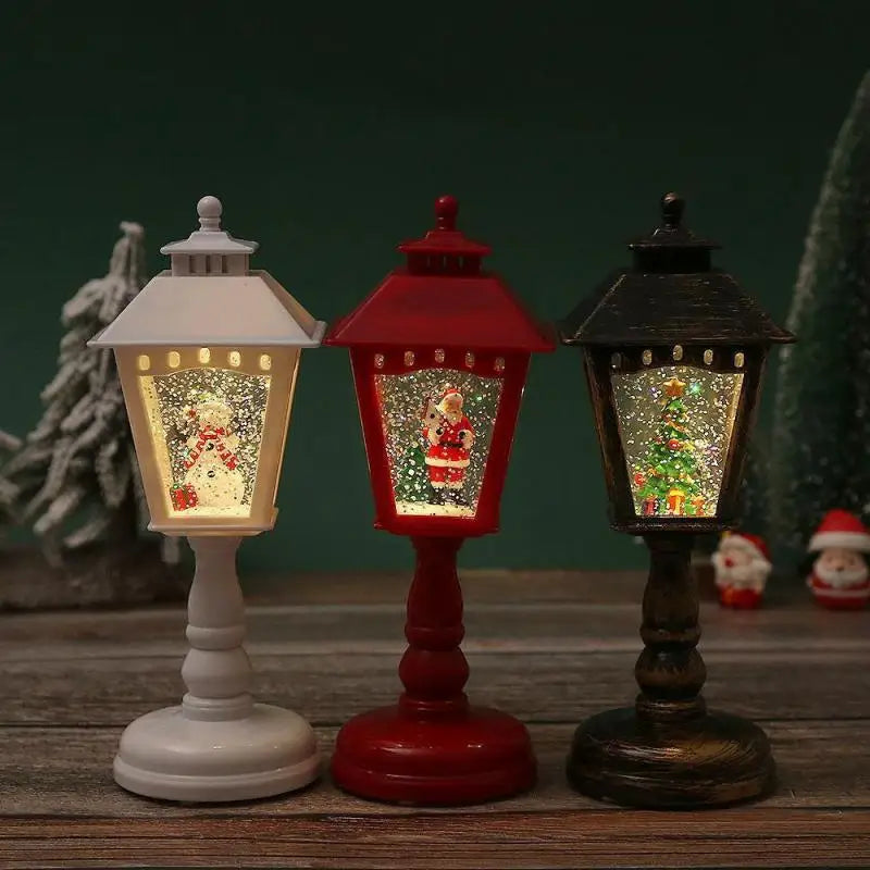 Hrající a svítící vánoční lampa