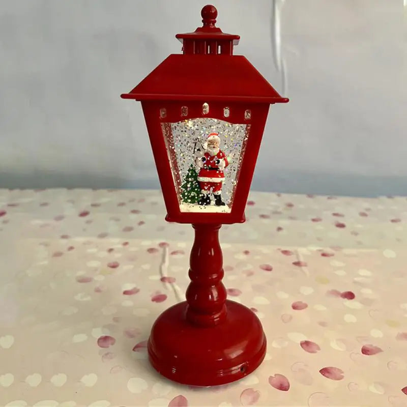 Hrající a svítící vánoční lampa