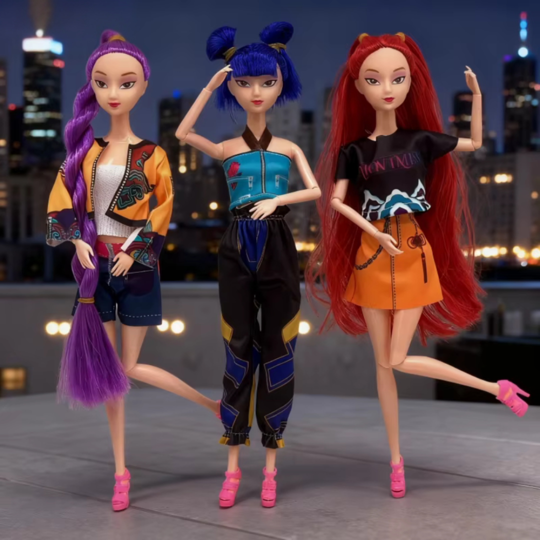 K-Pop panenky – edice Hunter, dekorativní sada 3 ks s funkcí zpěvu
