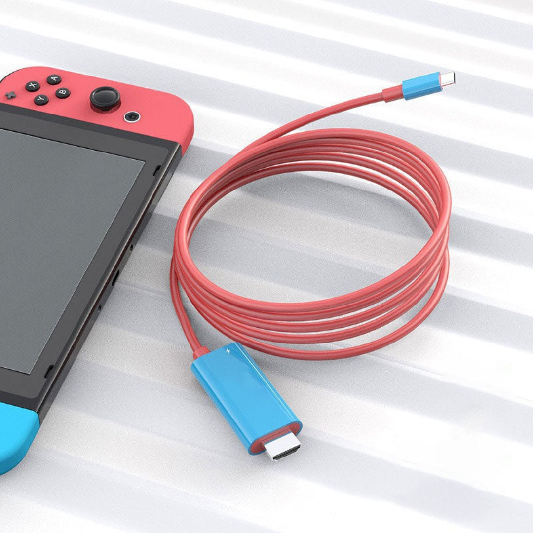Kabel USB-C na HDMI - 2 m s rychlonabíjením PD pro Switch, tablet, telefon a notebook