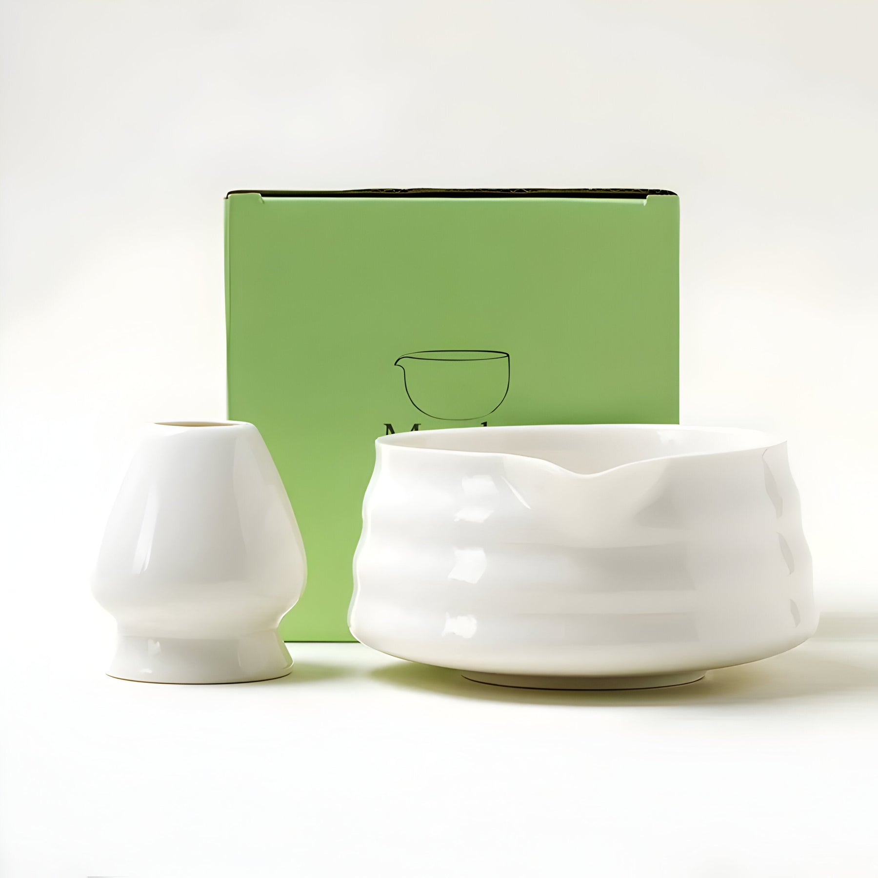 Keramická sada na matcha – Tradiční sada na přípravu matcha s miskou, ideální pro relaxaci doma