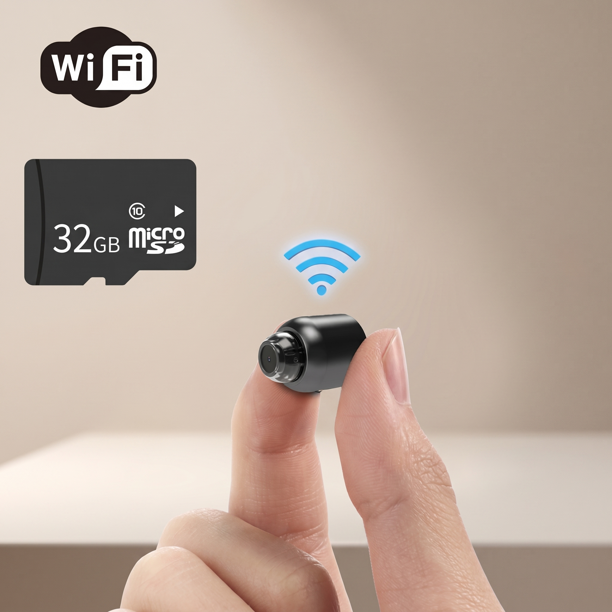 Kompaktní Wi-Fi IP kamera | 1080p HD | Vnitřní bezpečnostní kamera s nočním viděním