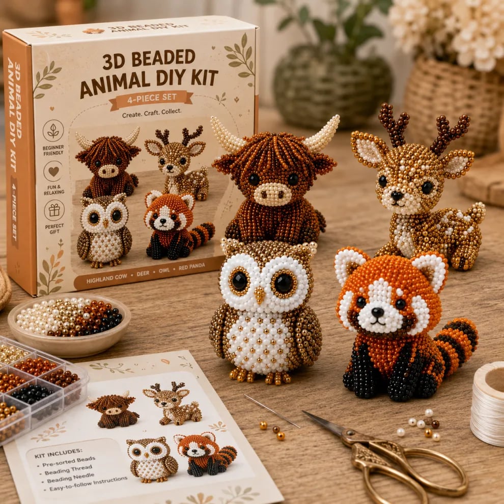 Kreativní sada na korálkování – Vytvořte si veselé miniatury