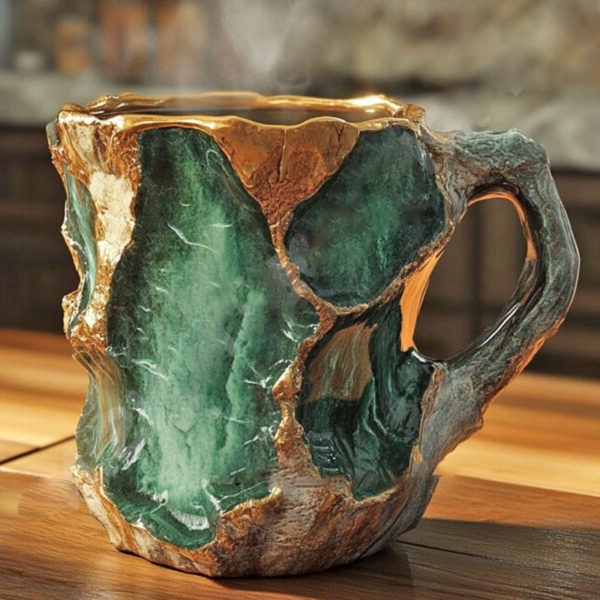 Křišťálový hrnek na kávu a nápoje 300 ml z křemene v elegantním designu