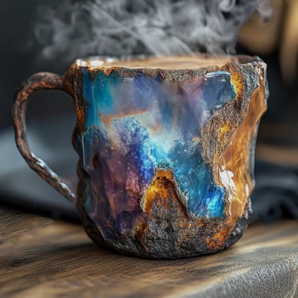 Křišťálový hrnek na kávu a nápoje 300 ml z křemene v elegantním designu