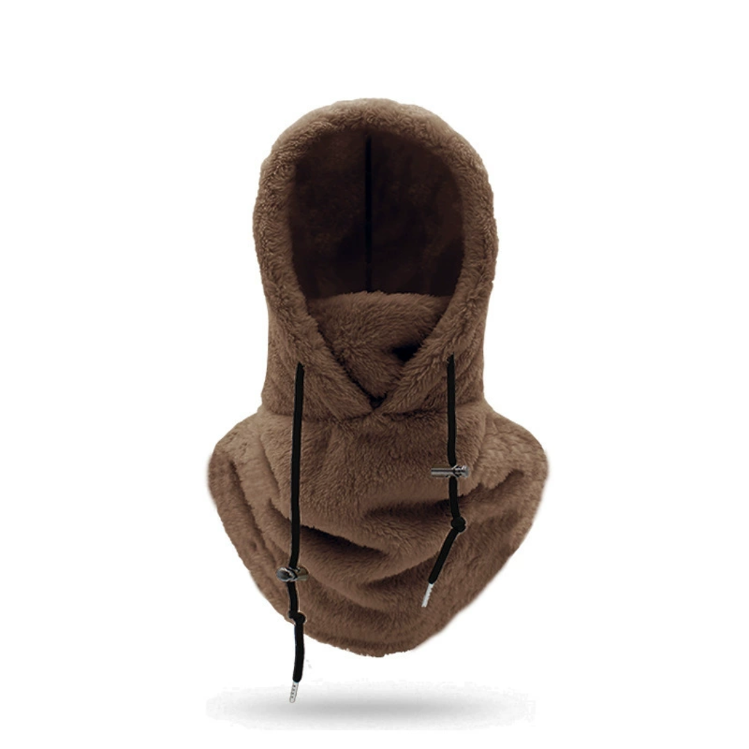 Kukla s kapucí ze sherpa fleecu | Polární fleece pro zimní a lyžařskou ochranu