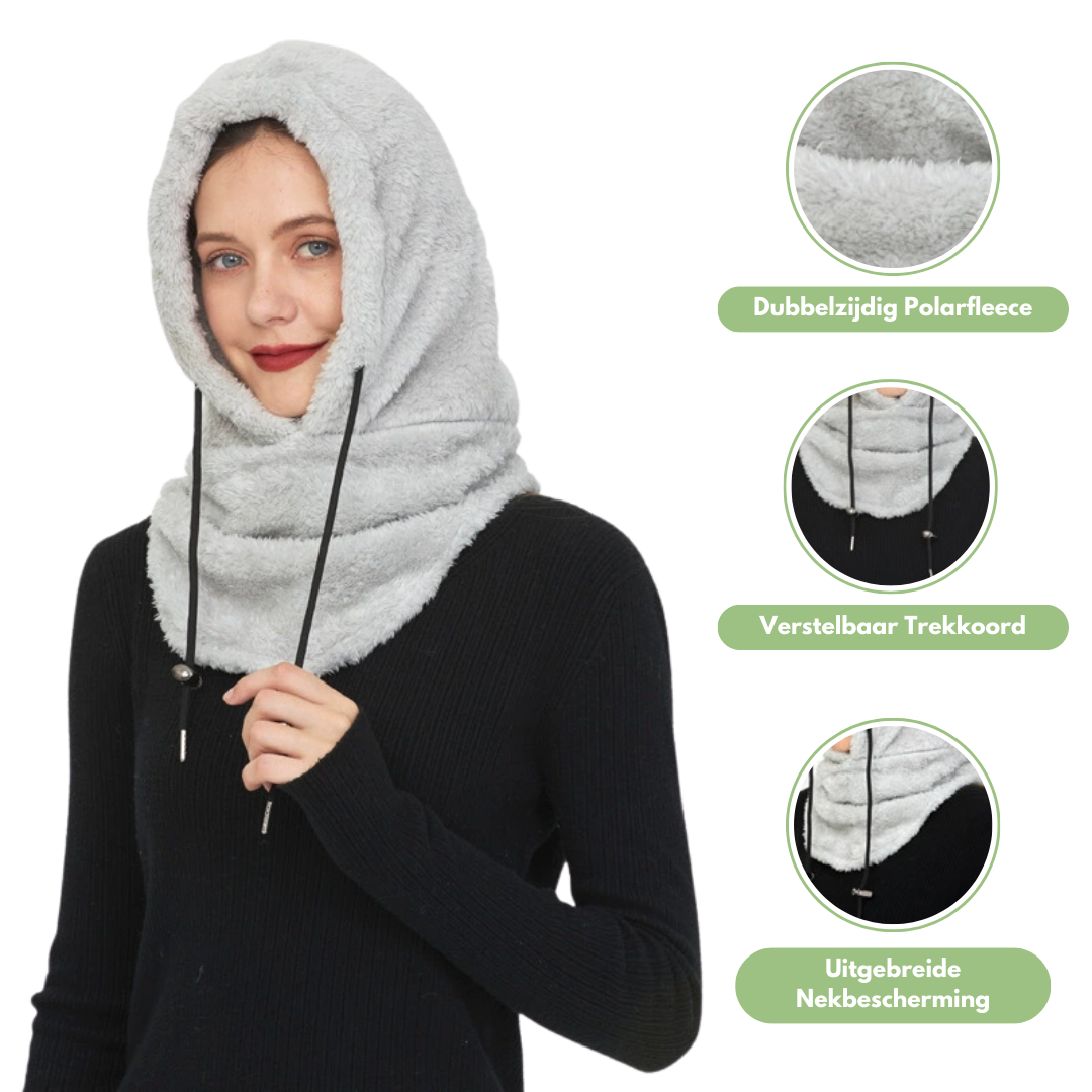 Kukla s kapucí ze sherpa fleecu | Polární fleece pro zimní a lyžařskou ochranu