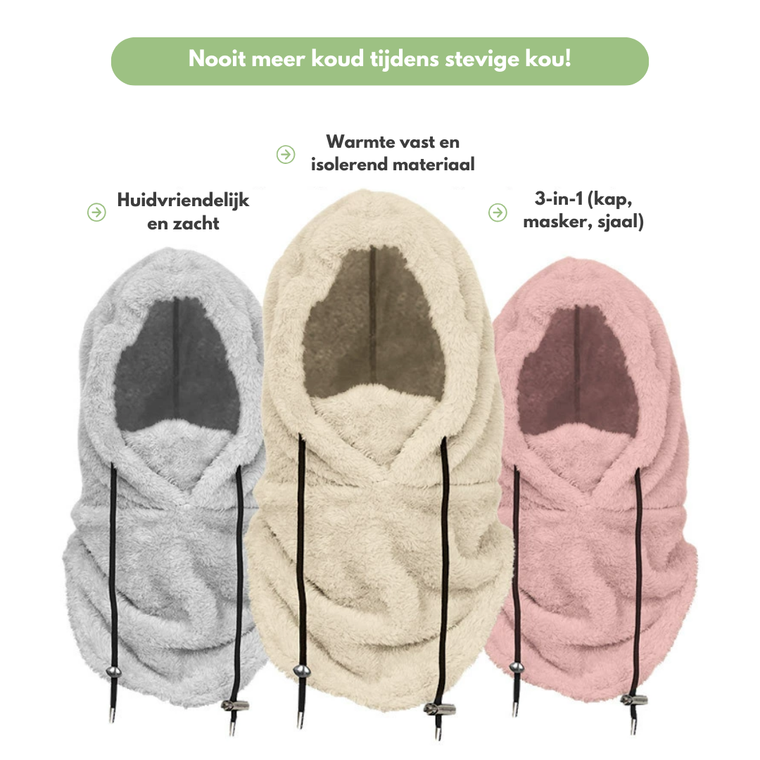 Kukla s kapucí ze sherpa fleecu | Polární fleece pro zimní a lyžařskou ochranu