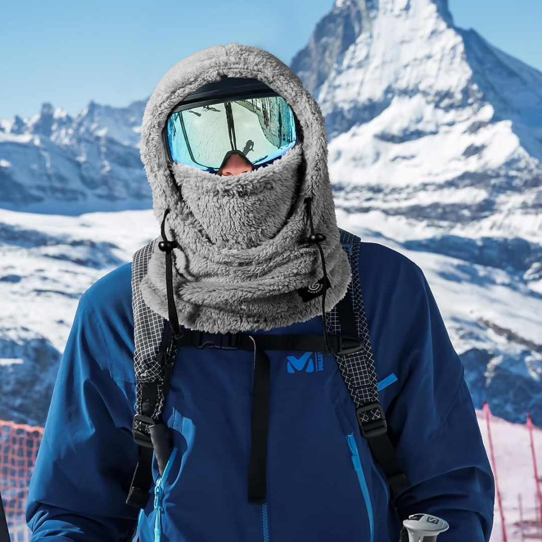 Kukla s kapucí ze sherpa fleecu | Polární fleece pro zimní a lyžařskou ochranu