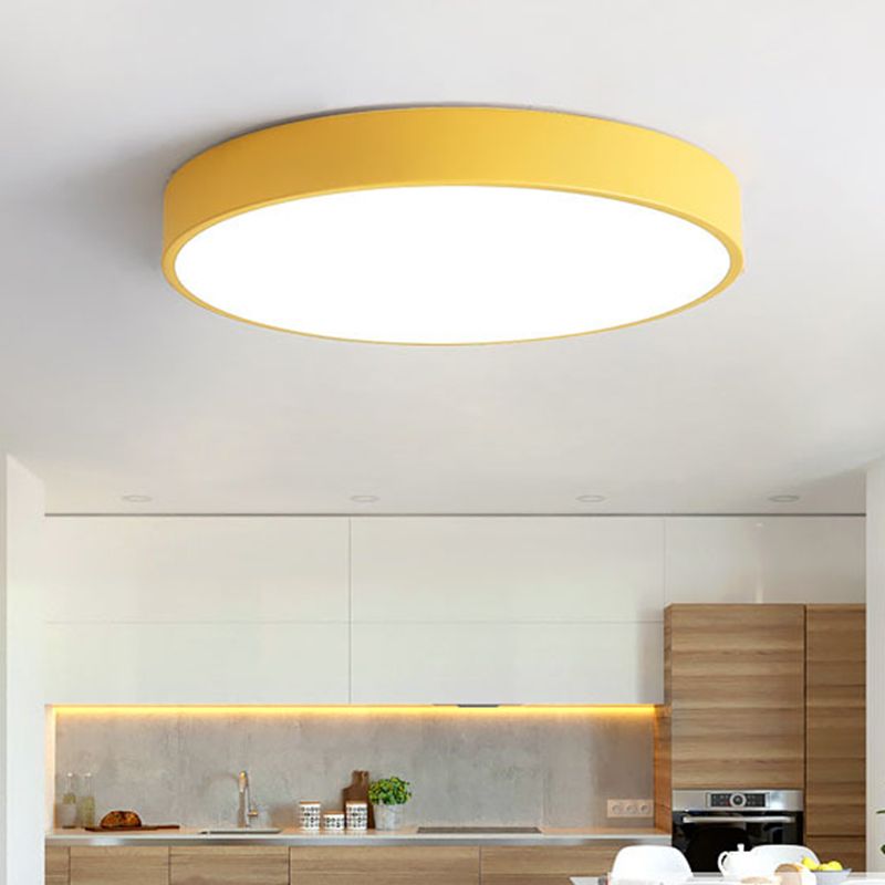 Kulaté ultra tenké stropní LED svítidlo pro moderní interiérové osvětlení