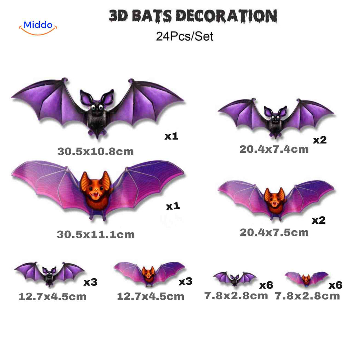 Lampa | 3D halloweenská dekorace, LED světlo a samolepky na zeď