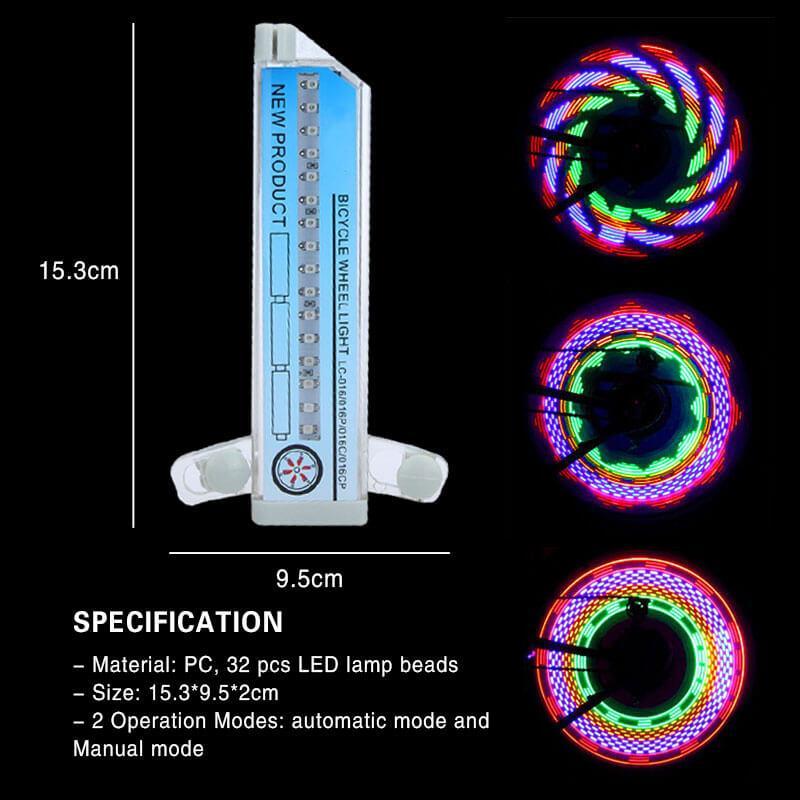 LED světla do výpletu kola s 3D efektem